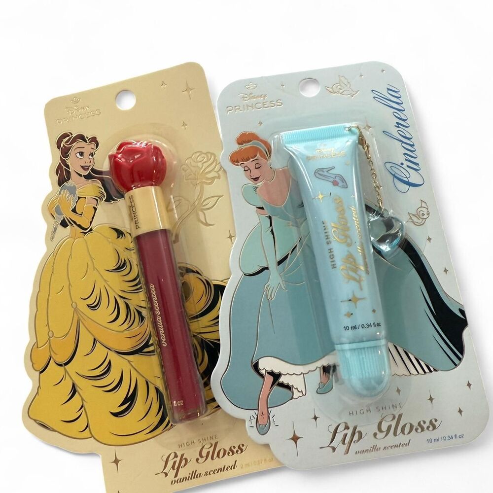 Disney Princess Lip Gloss Bundle - Cinderella & Belle